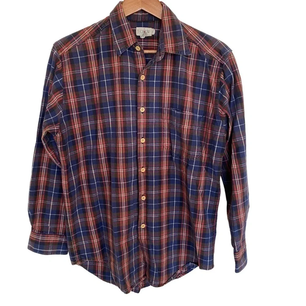 J. Crew Plaid Flannel Shirt, Size Small